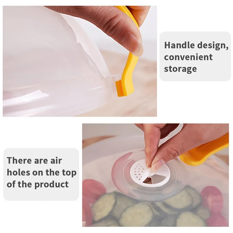 Microwave Food Cover, Steam Vents, Handle Easy
