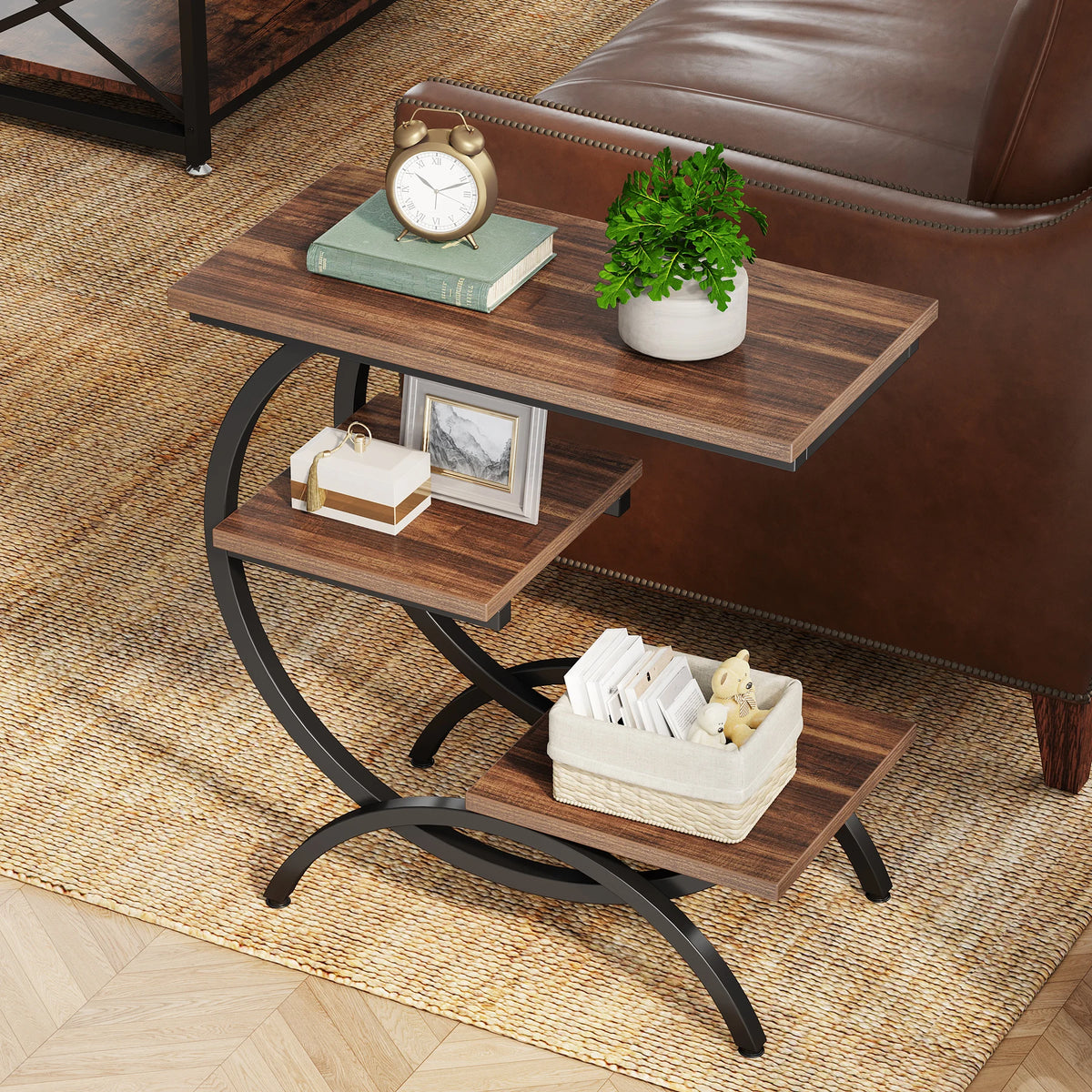 Tribesigns C-Shaped End Table, Couch, Bedside