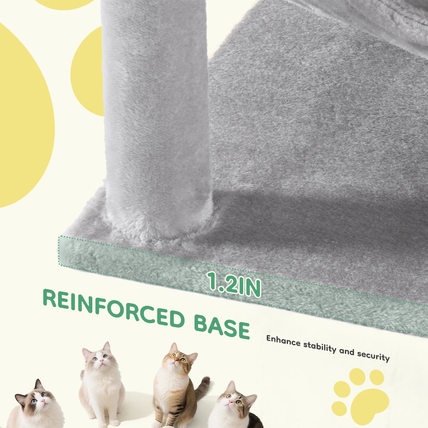 44In Cat Tree Tall Multi-Climbing Towert