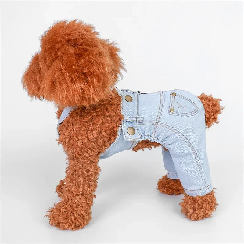 Pet Dog Denim Overalls Jumpsuit Overalls