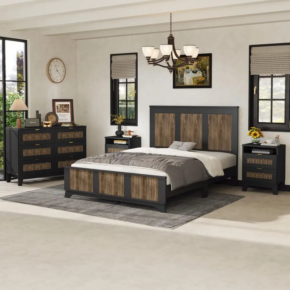 4 Piece Bedroom Furniture Set, Queen Size