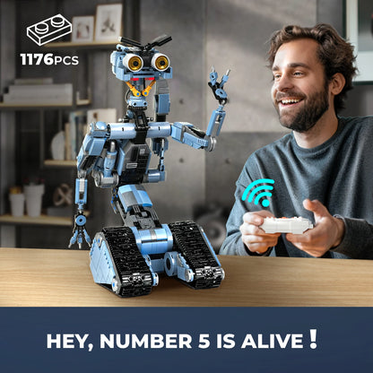 1176 Pieces Johnny 5 Robot Building Blocks Set