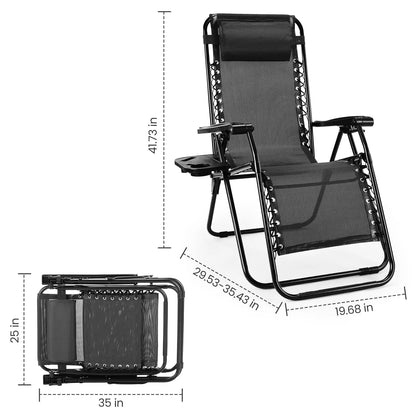 Portable Recliner Camping Patio Outdoor Lounge Chair