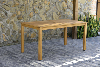 Orlando Wood Table and Manhattan Black Dining Set