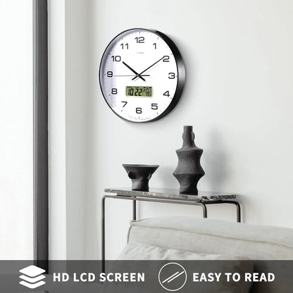 Calendar Wall Clock,3 Sizes 4 Colors