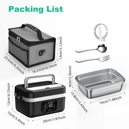 Wireless Electric Insulated Lunch Box, Food Warmer