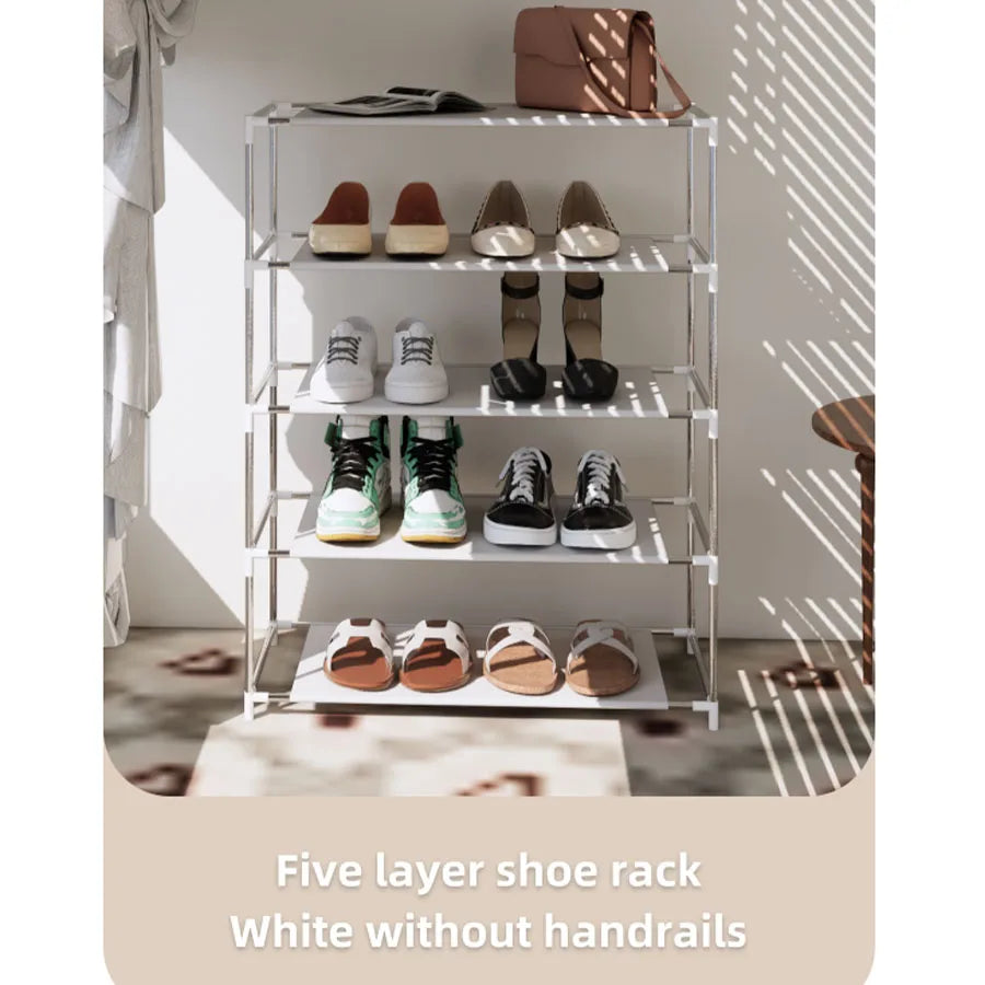 Space-saving, Multi-tiered Shoe Rack