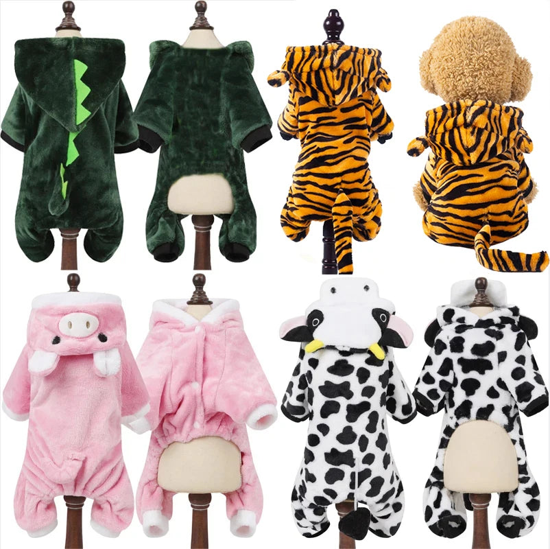 Clothes Soft Warm Fleece Jumpsuits Pets Costume Coats
