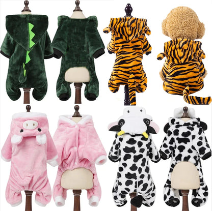 Clothes Soft Warm Fleece Jumpsuits Pets Costume Coats