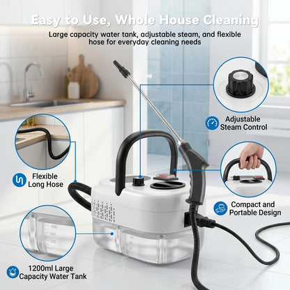 2500W High Temperature Steam Cleaner Portable Handheld