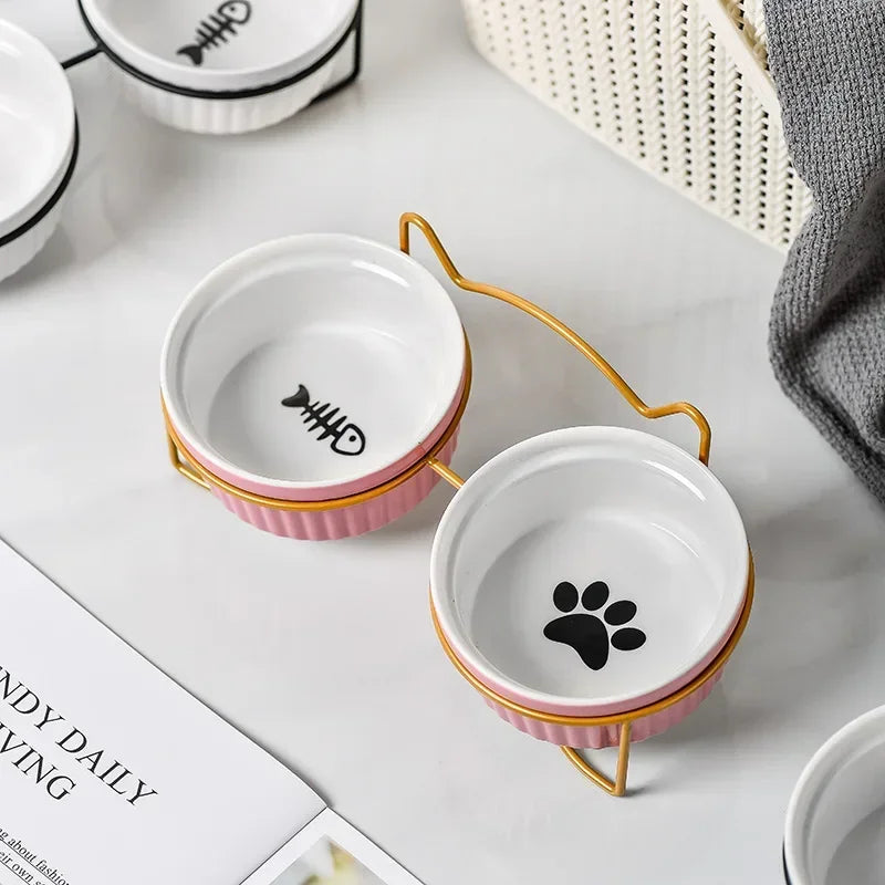 Single Or Double Tilt Bowl Ceramic for Pets