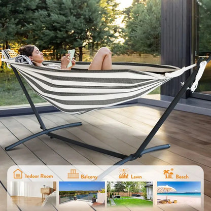 Hammock with Adjustable Stand w/Storage Bag