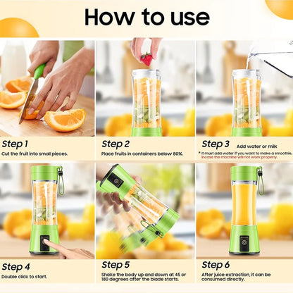 380ml household juice mixer mini electric juicer USB rechargeable smoothie shake mixer portable juicer household appliances