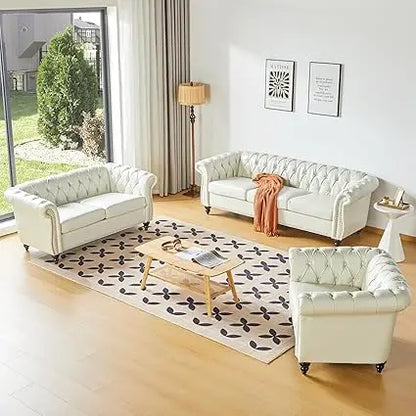 3 Piece Living Room Set, Velvet
