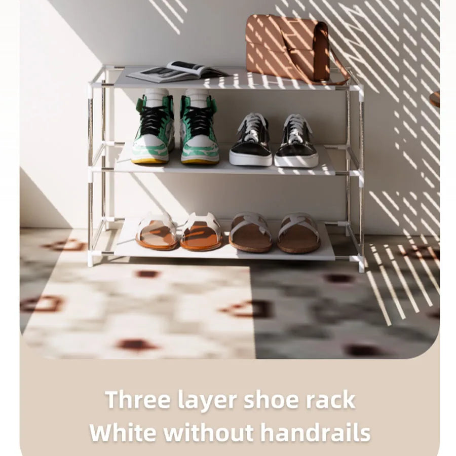 Space-saving, Multi-tiered Shoe Rack