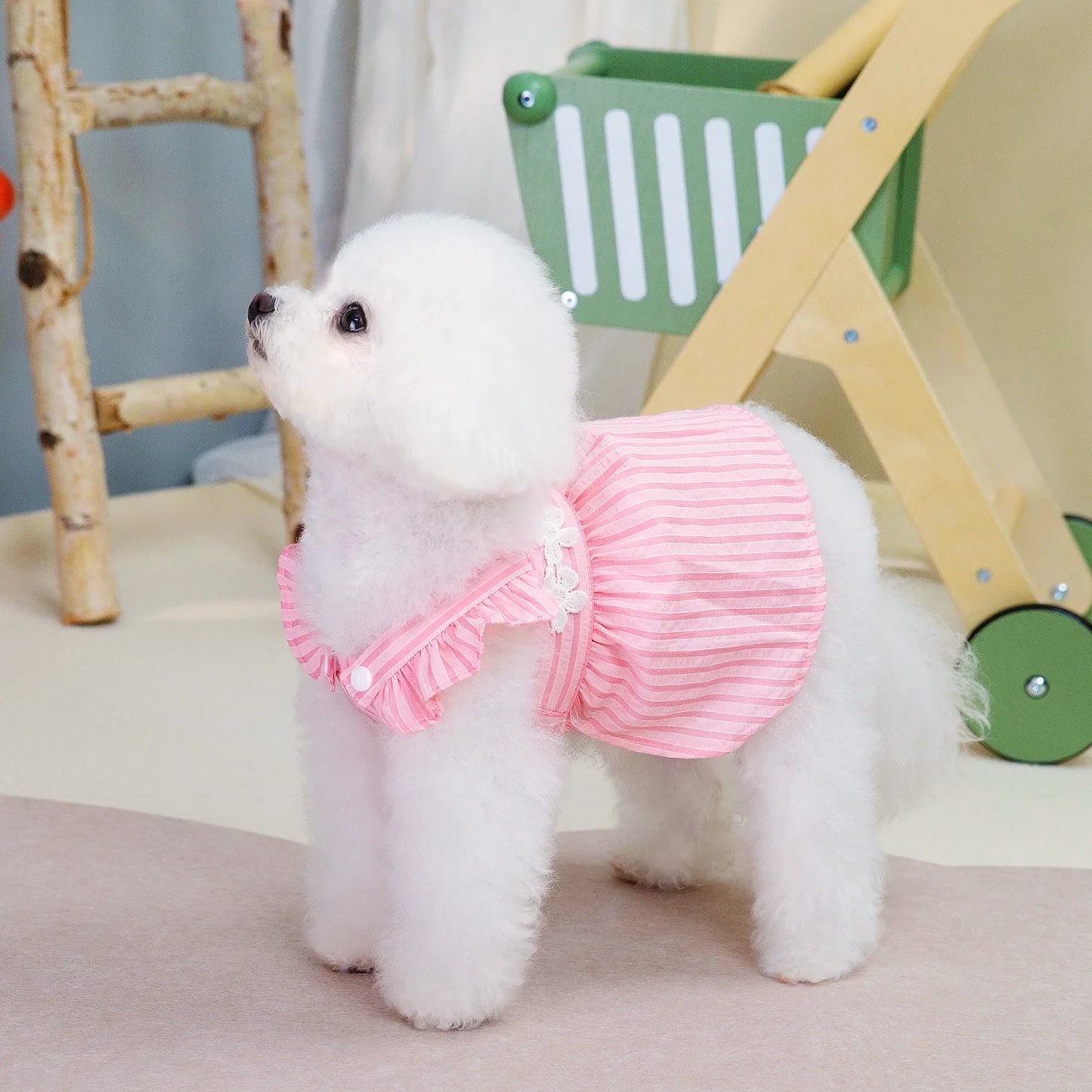 Summer Striped Princess Dress Pet Dog Clothing