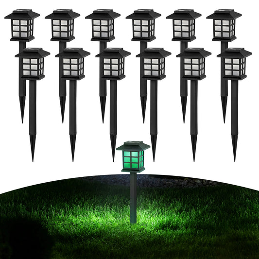 12pack Solar LED Pathway Lights Waterproof