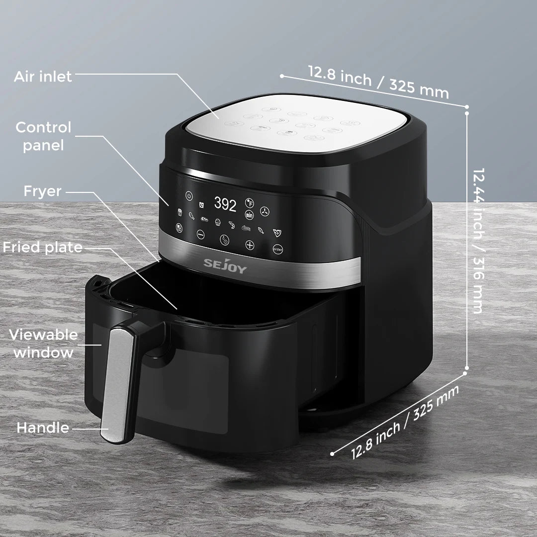Air Fryer 8-in-1,6 Quart Electric Hot Fryer Oven