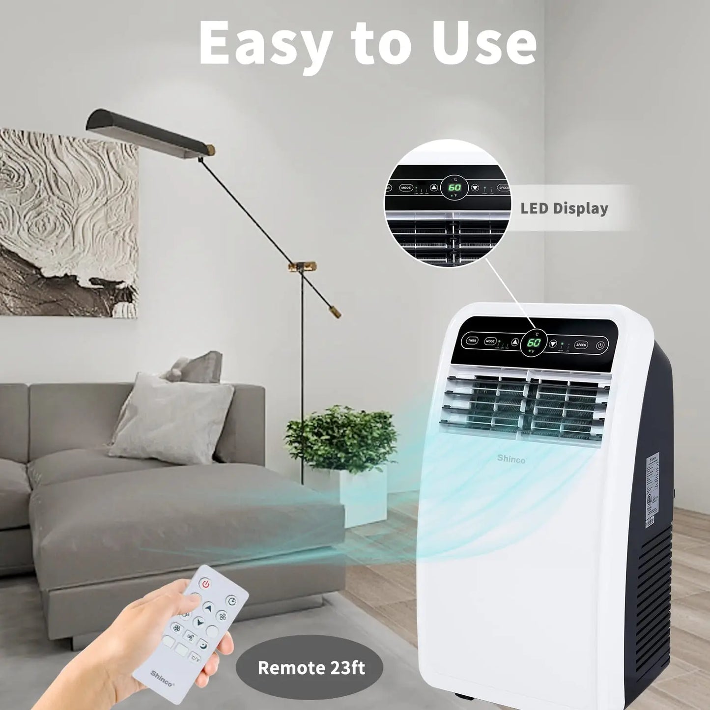 Portable Air Conditioner, Unit with Built-in Cool, Dehumidifier