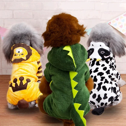 Clothes Soft Warm Fleece Jumpsuits Pets Costume Coats