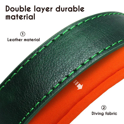 Customized Leather Nameplate Dog Collar Free Engraving Name