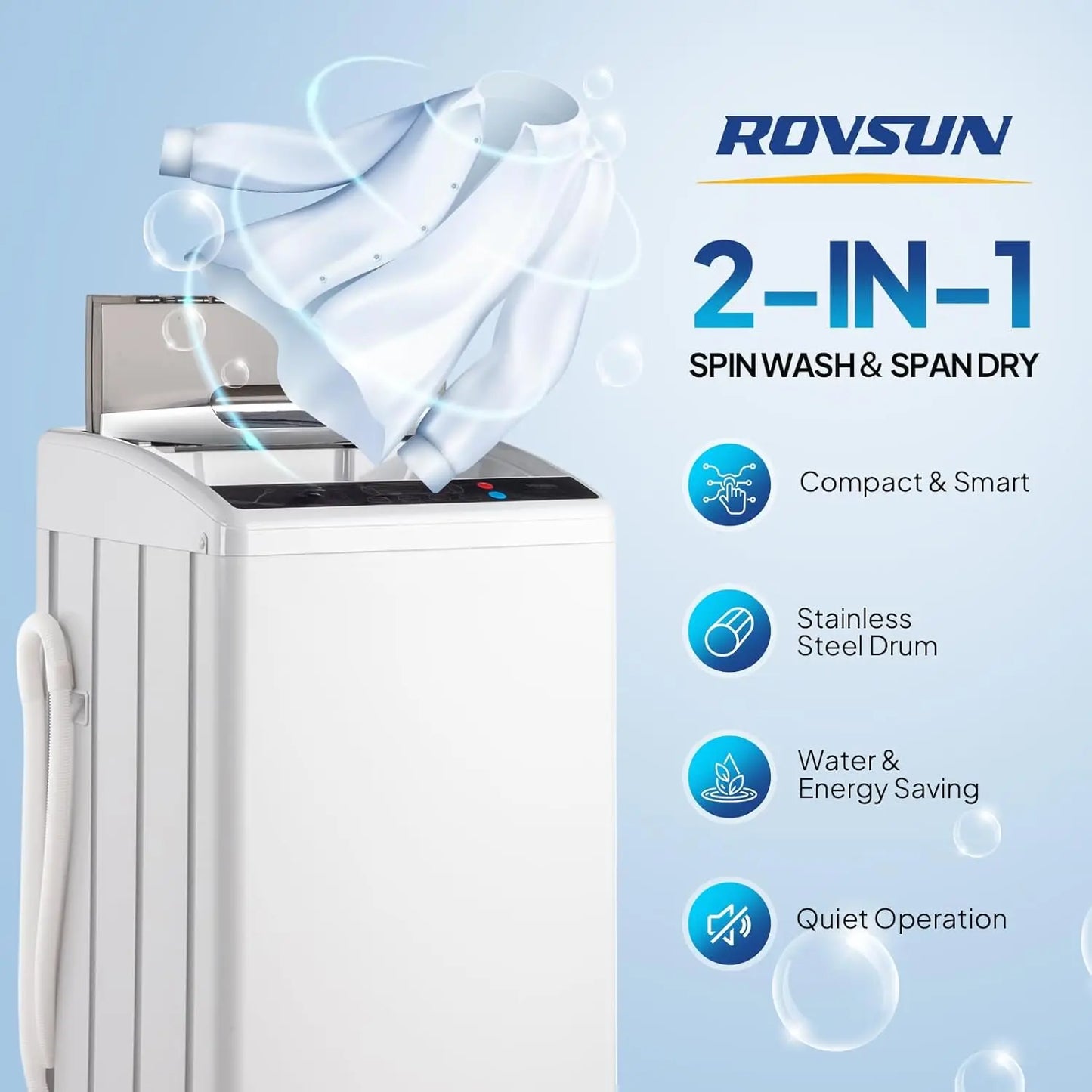 25LBS Portable Washing Machine, Full-Automatic Electric