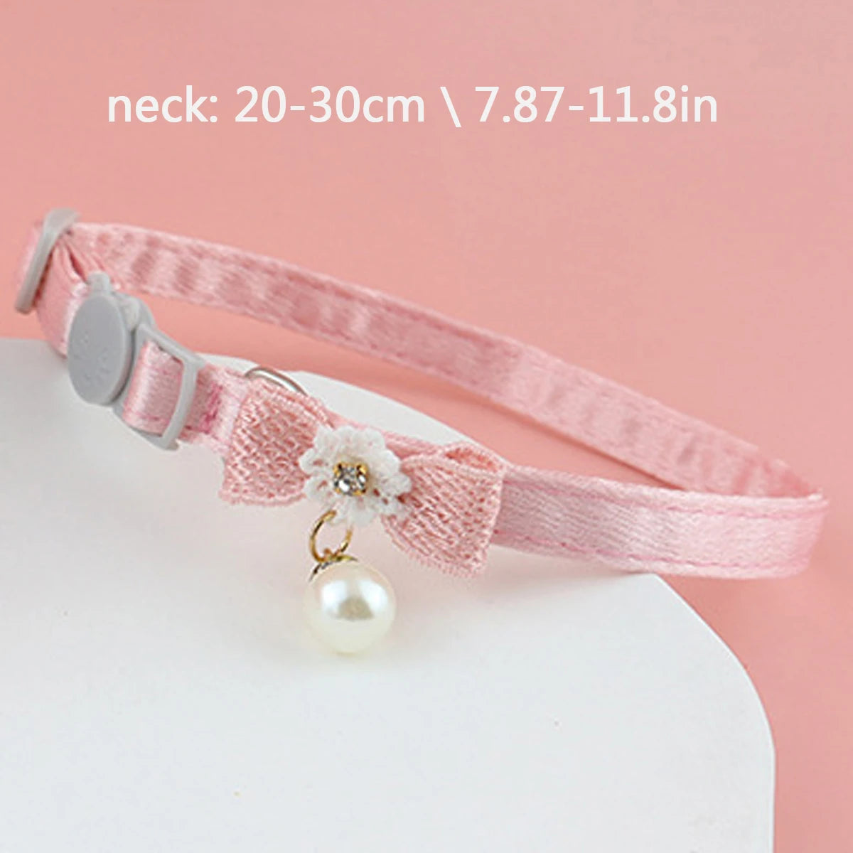 Cats Collar Lace Bow Tie hanging pearl
