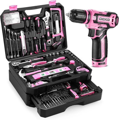 Mechanic Toolbox with 12V Power Cordless Drill