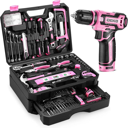 Mechanic Toolbox with 12V Power Cordless Drill