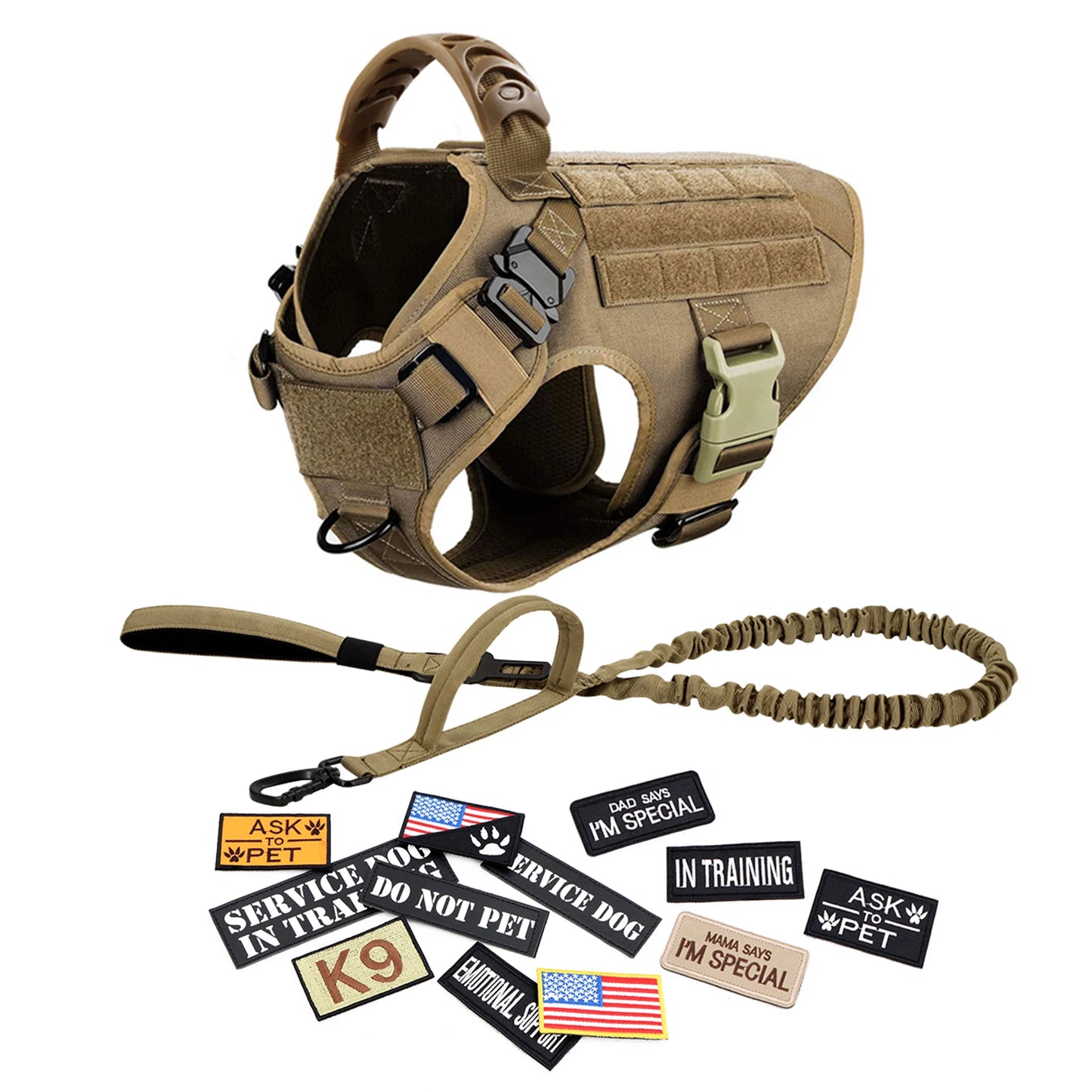 Military Large Dog Harness Collar, Harnesses, Accessories