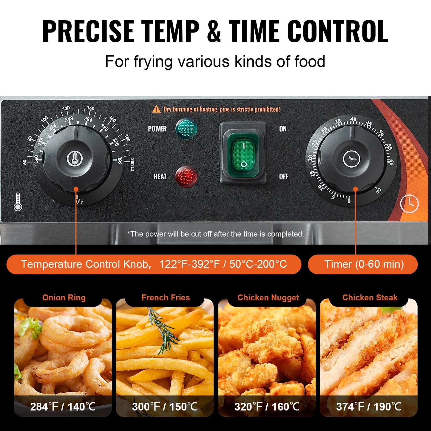 SucceBuy  12L Electric Deep Fryer w/Dual Removable Tanks