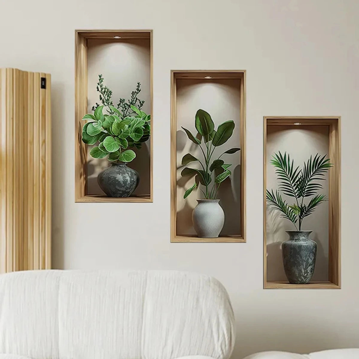 Jungle Theme Wall Decal Set 3D Plants