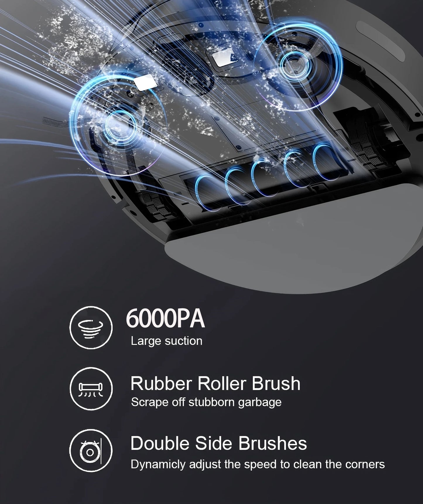 Robot Vacuum Cleaner Combo, Mop, Strong Suction