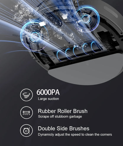 Robot Vacuum Cleaner Combo, Mop, Strong Suction