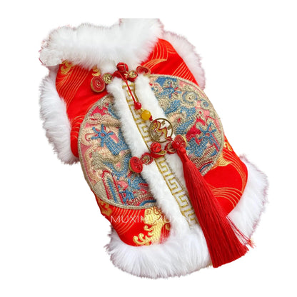 Clothing Dog Cat Winter New Year Chinese Style