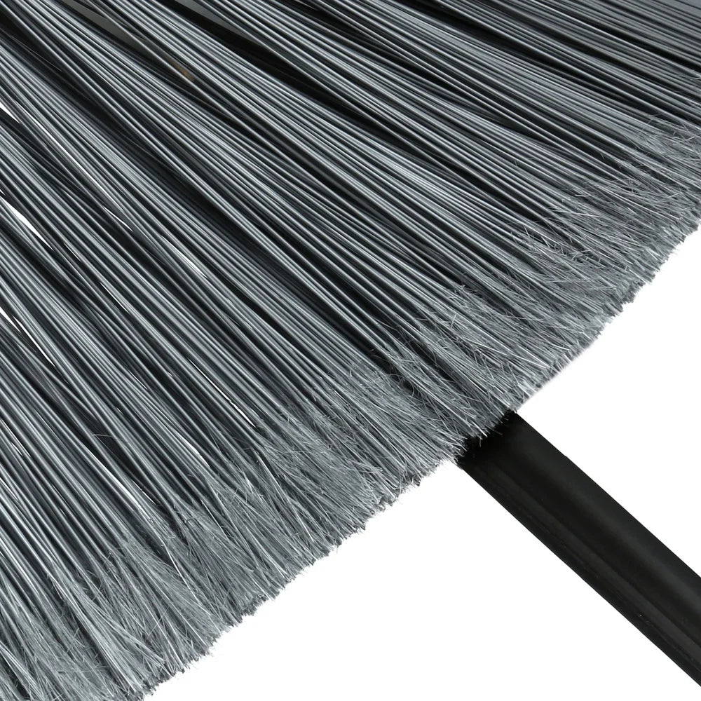 Broom Dustpan, Long Handle, Compact Durable Rubber