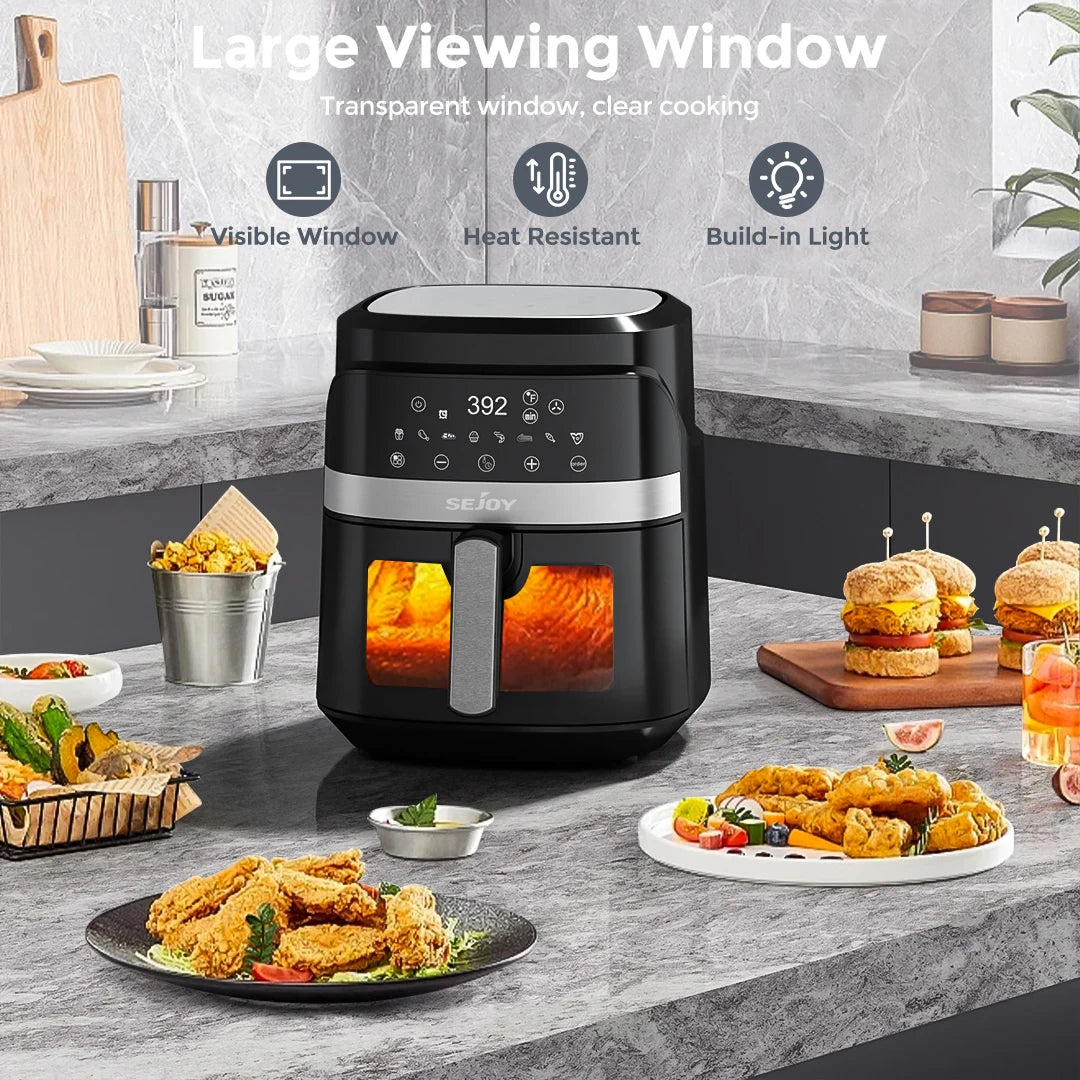 Air Fryer 8-in-1,6 Quart Electric Hot Fryer Oven