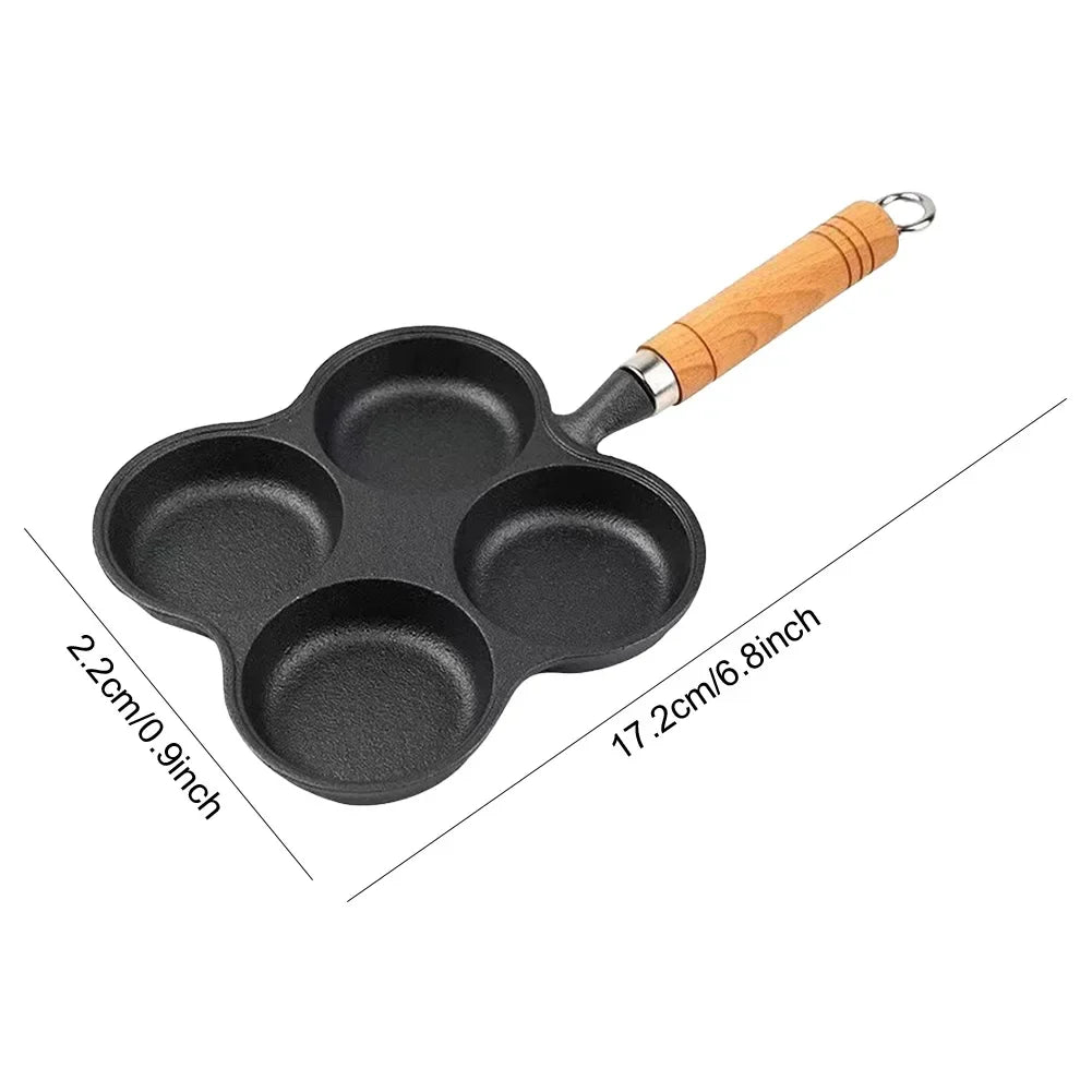 Thicken Frying Pan Cast Iron Breakfast Grill Cooking Pot Egg Frying Pan Egg Pancake Steak Pan Non-Stick Cake Maker Pancake Pan