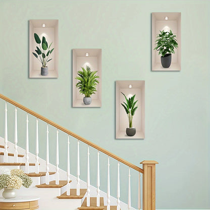 Jungle Theme Wall Decal Set 3D Plants