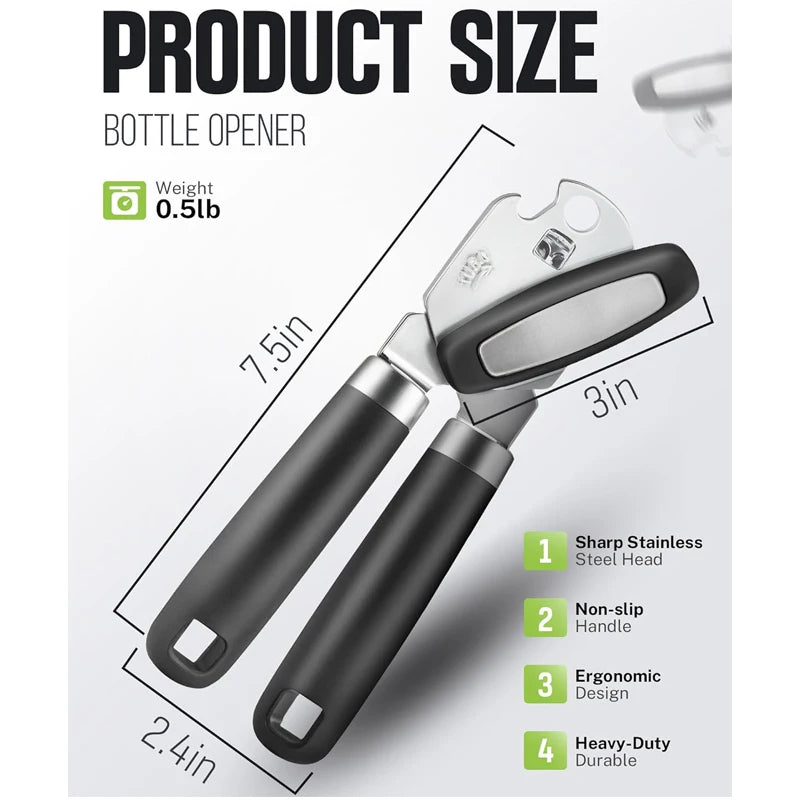 Easy-Grip Can Opener, Sharp Edges.