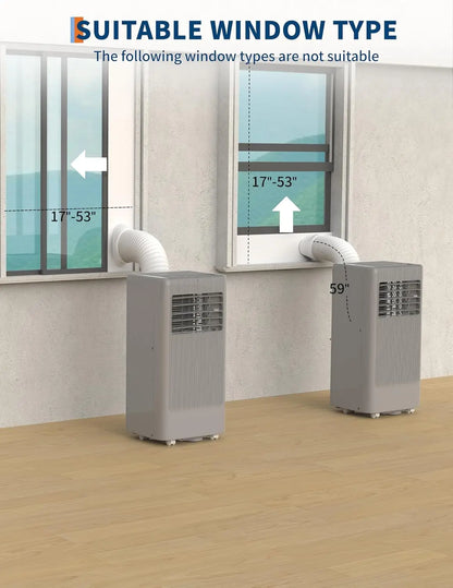 Portable Air Conditioner, Unit with Cooling, Dehumidifier, Fan