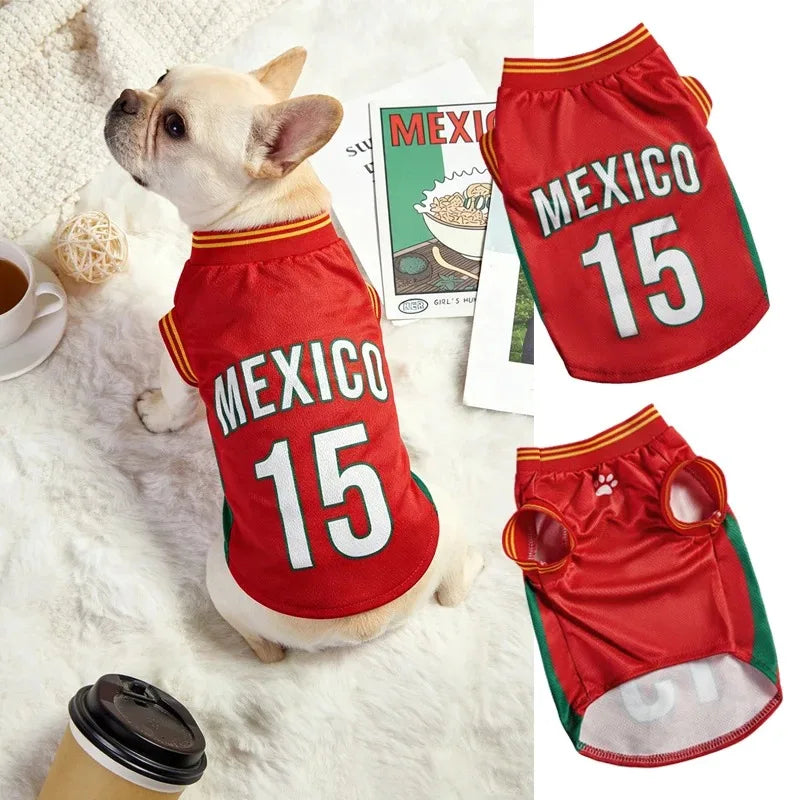Football Uniform Large Dog Jersey Basketball Sport Clothes