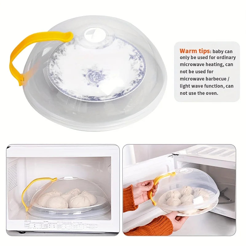 Microwave Food Cover, Steam Vents, Handle Easy