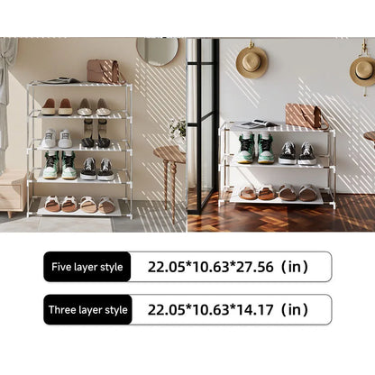 Space-saving, Multi-tiered Shoe Rack