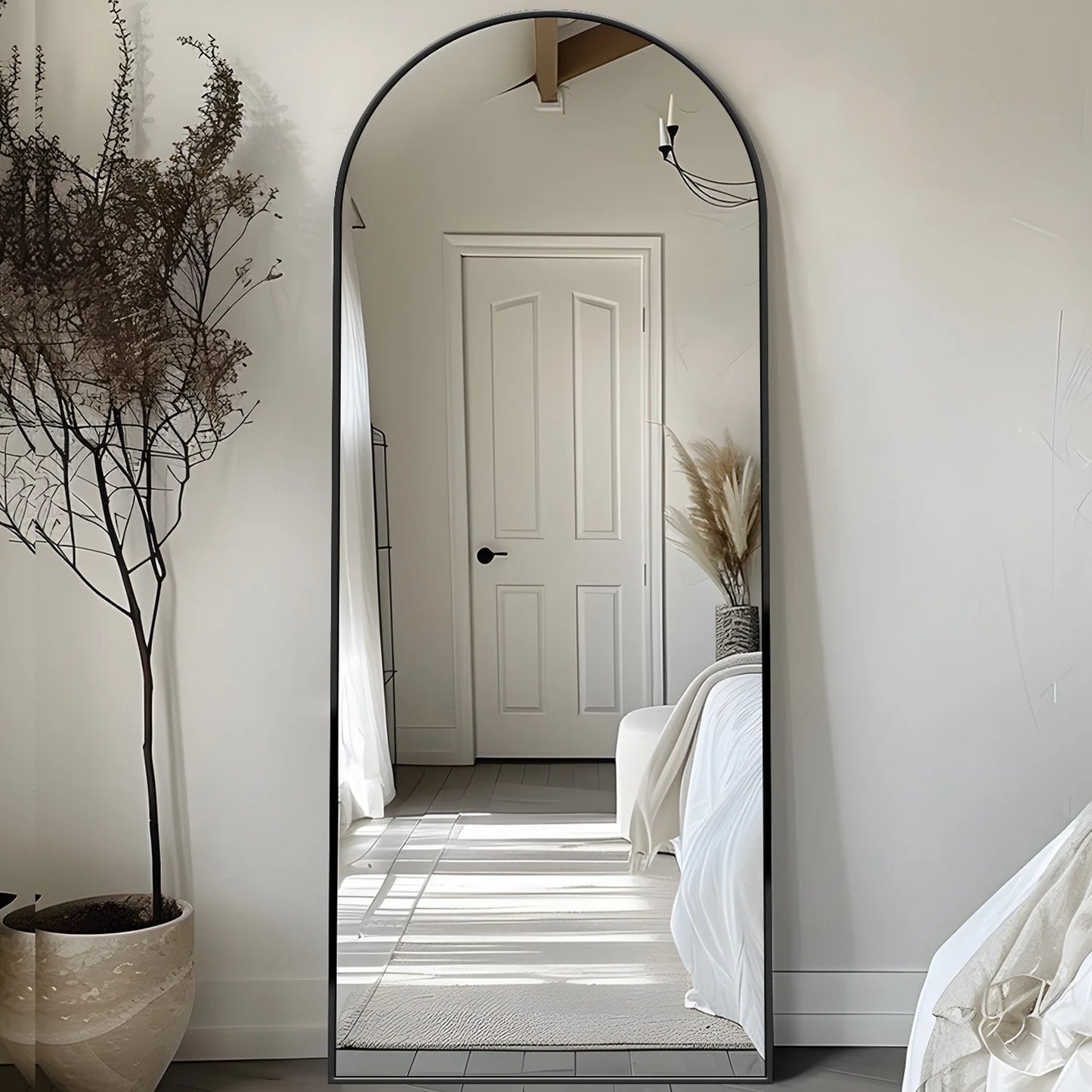 Full Length 58"x 18" Floor Mirror with Stand