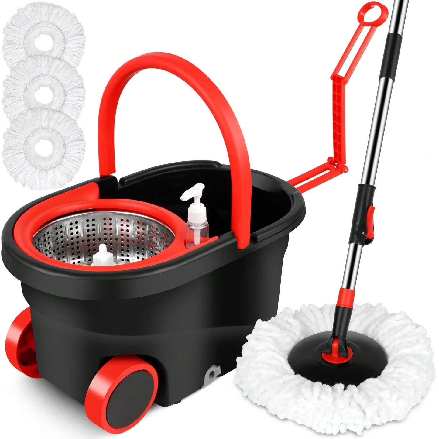 Spin Mop Bucket Set with Soap Dispenser