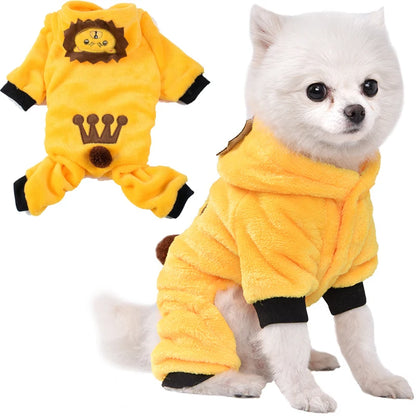Clothes Soft Warm Fleece Jumpsuits Pets Costume Coats