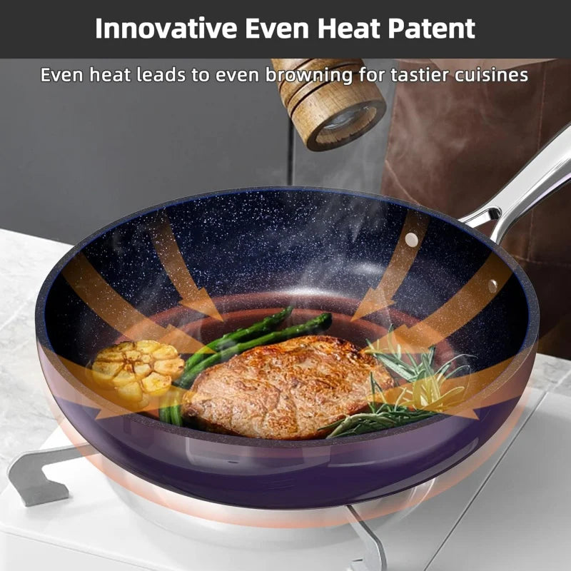 13Pc Lightweight Cookware Set, Non-Stick, Stay-Cool Handles