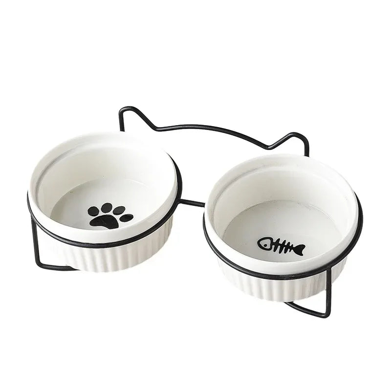 Single Or Double Tilt Bowl Ceramic for Pets