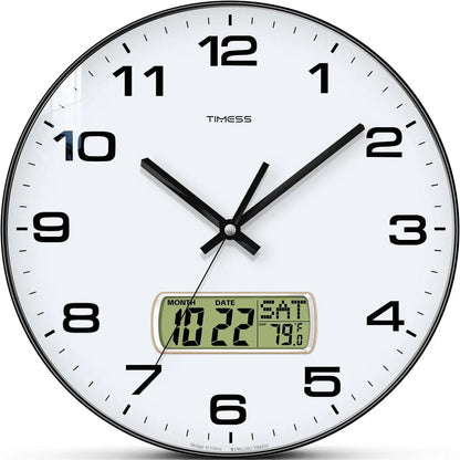 Calendar Wall Clock,3 Sizes 4 Colors